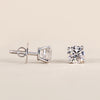 925 Silver Stud Earring Studded With 5 MM Round Cut Moissanite