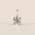 925 Silver Round Cut Moissanite Pendant In Basket Setting
