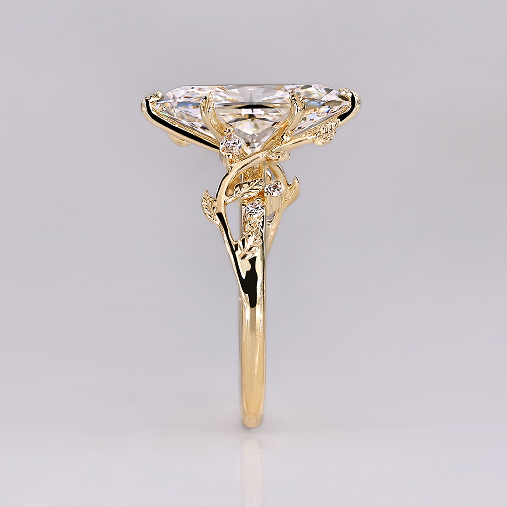 Nature Inspired Dutch Marquise Engagement Ring
