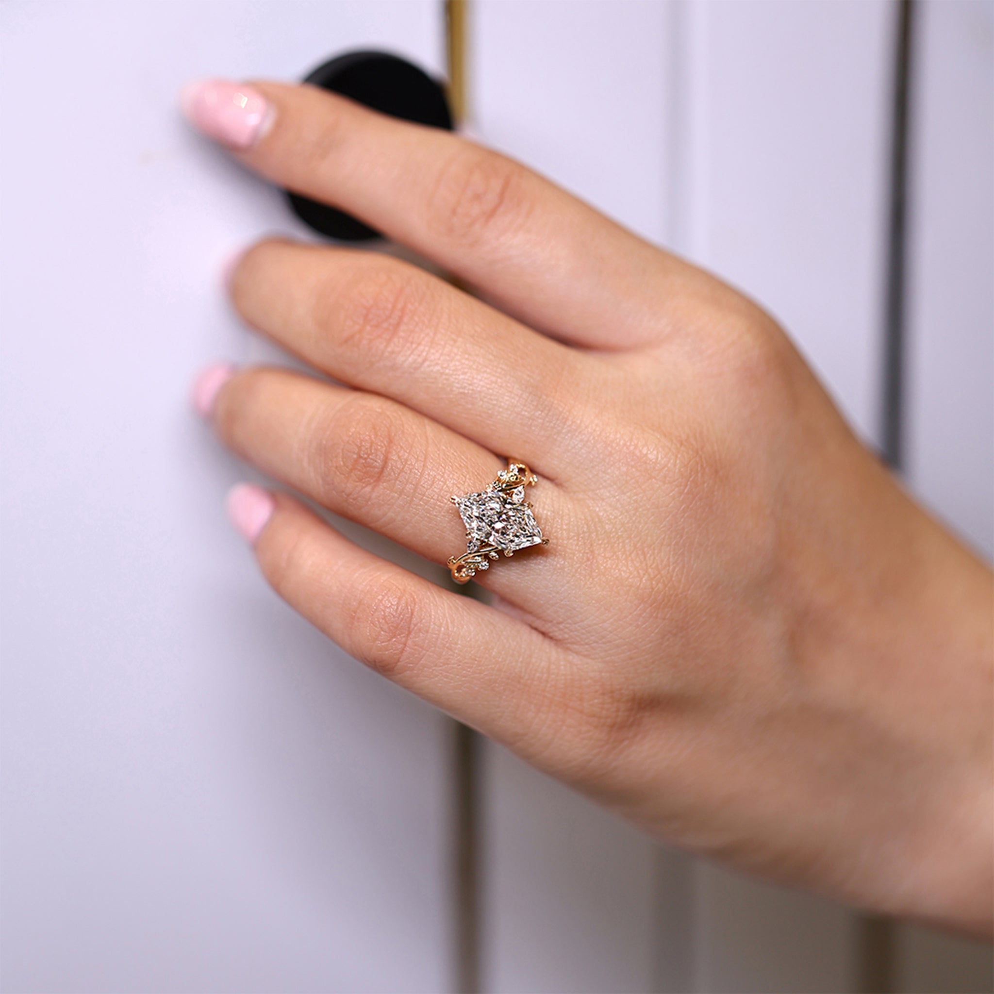 Nature Inspired Dutch Marquise Engagement Ring