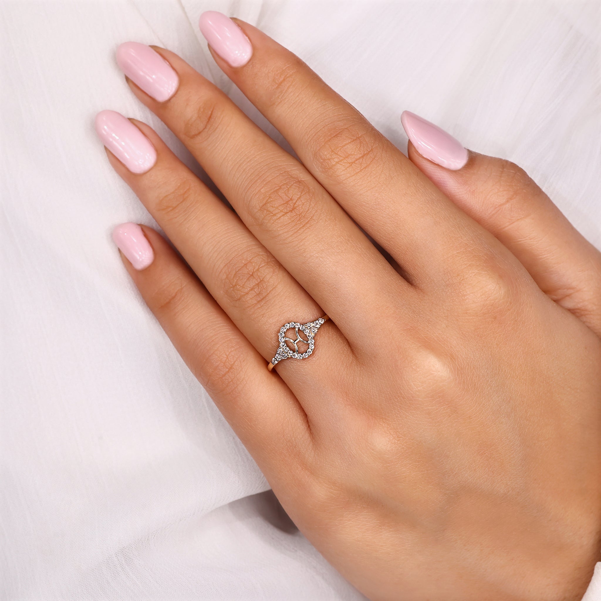 Custom zodiac ring with Pisces horoscope design in yellow gold finish.
