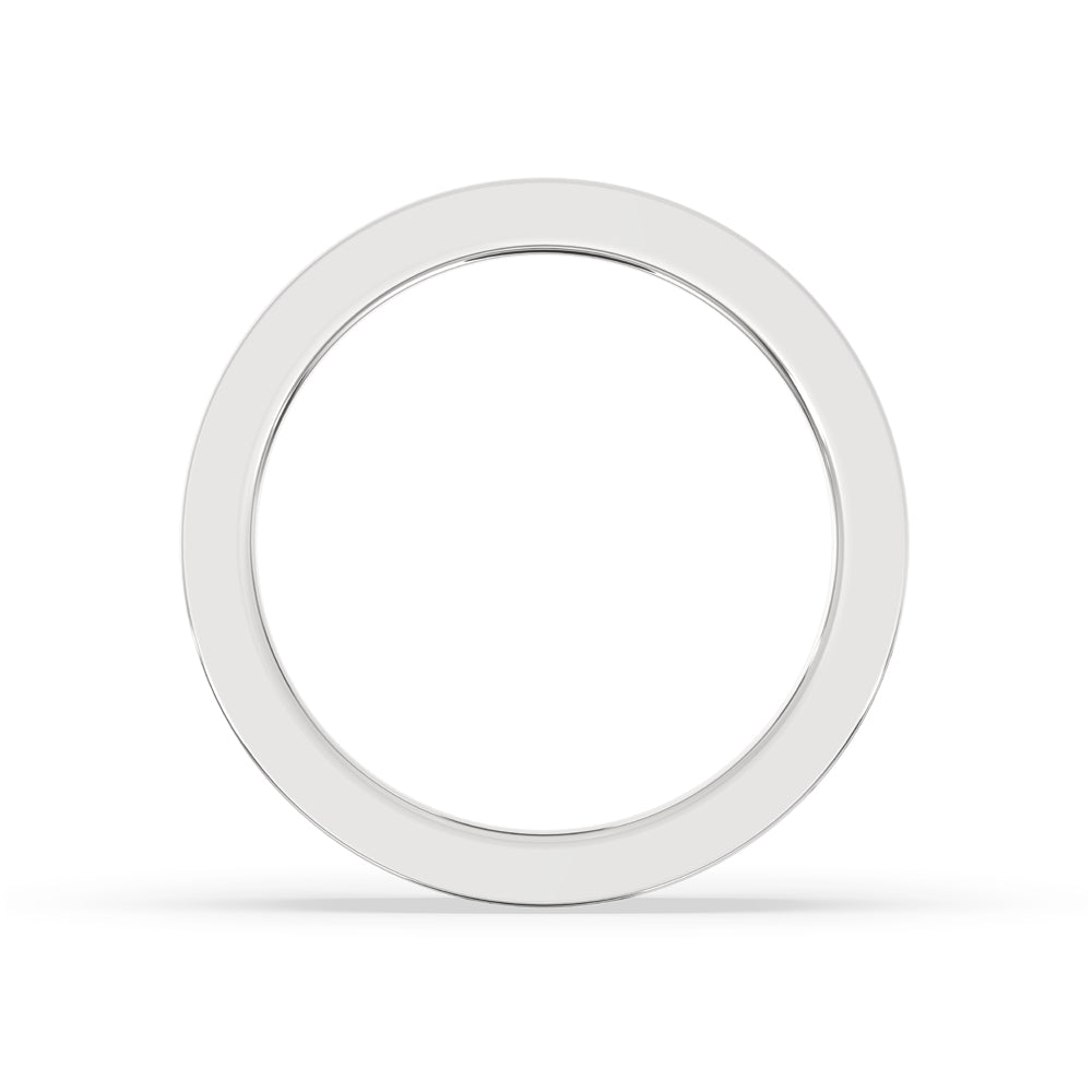 Matte finish wedding band featuring lab grown diamonds and handmade quality.
