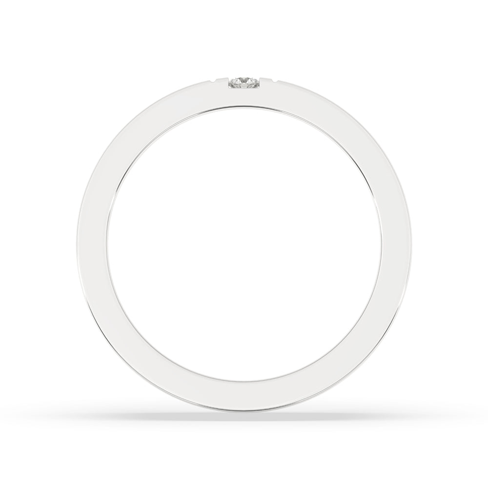 Three Stone Diamond Ring – Round Matte Finish