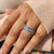 Multi row pave band designed in white gold wedding band