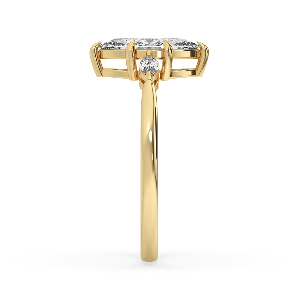 Buy Engagement Ring featuring Lab Grown Diamonds in a claw prong setting.
