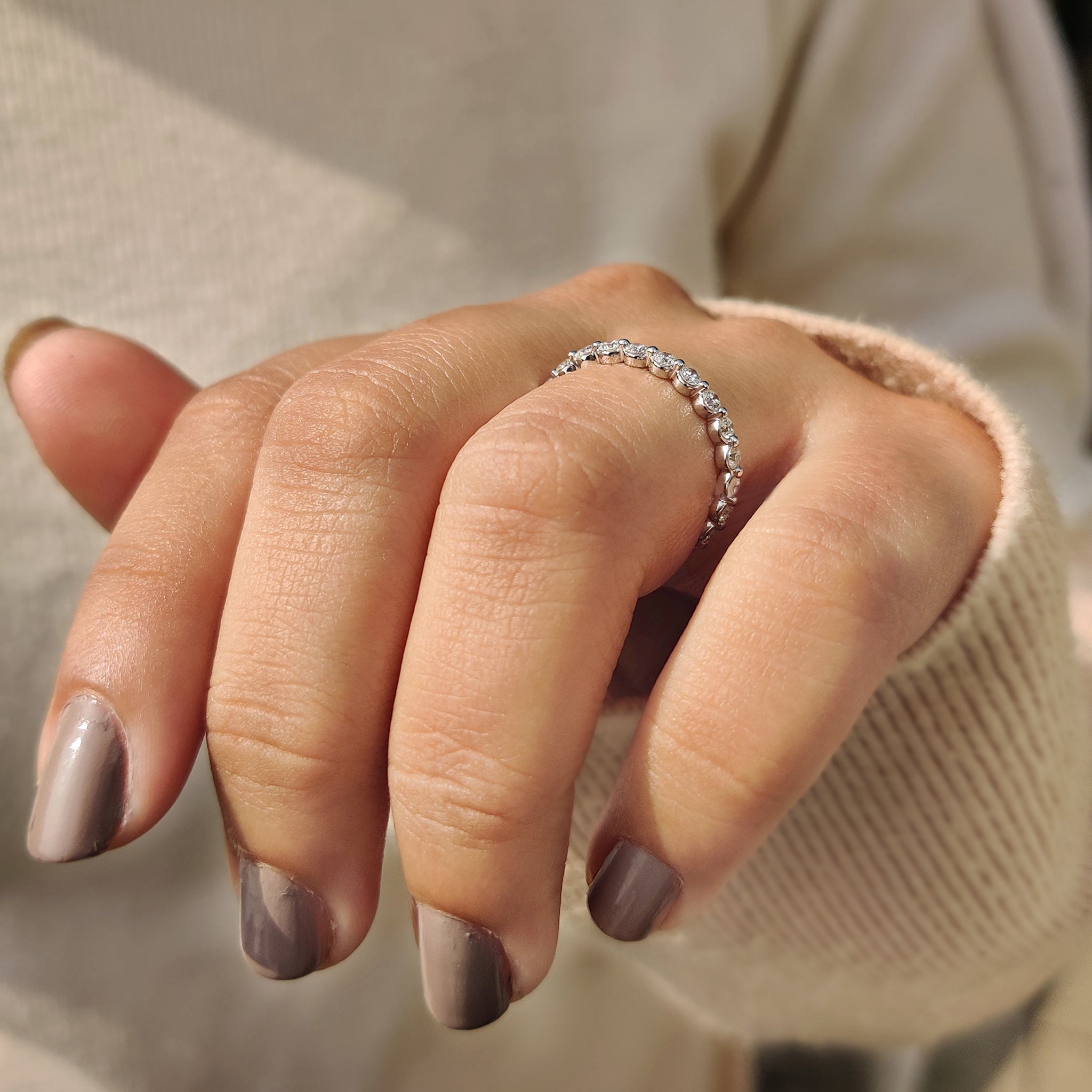 Gold Eternity Band - Round Diamond