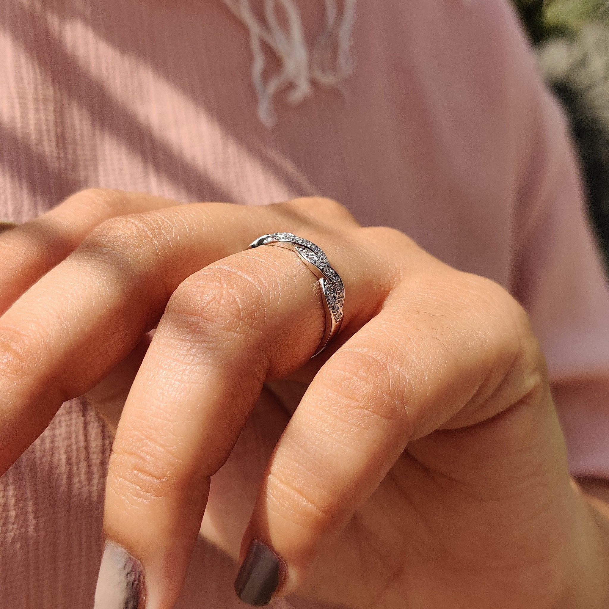 Custom wedding band crafted by Carat Diamonds.

