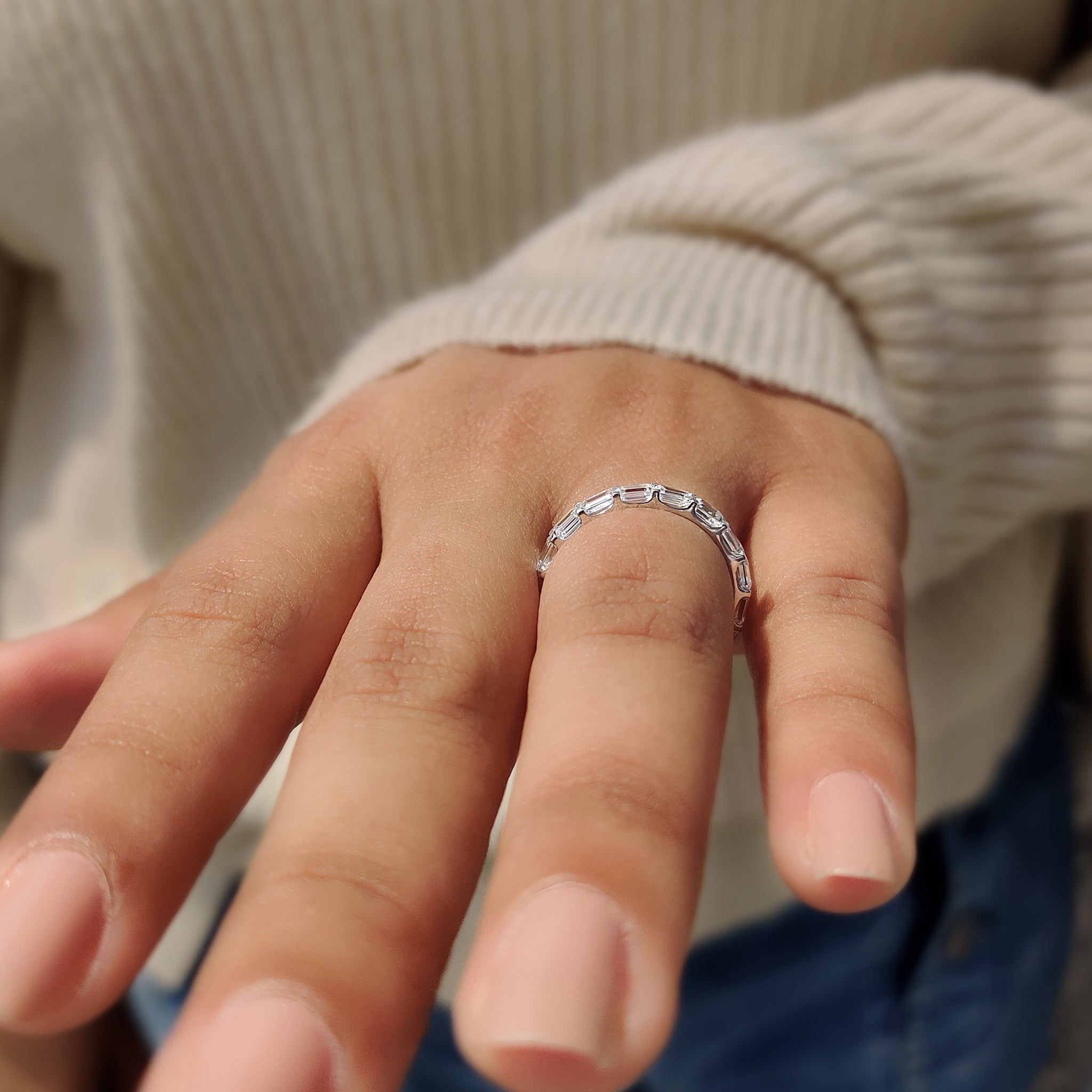 Eternity Emerald wedding band