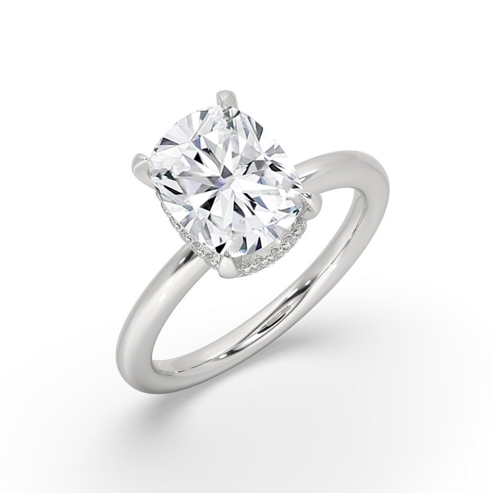 White gold engagement ring with classic appeal.