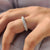 Three side pave set adds sparkle from every angle.
