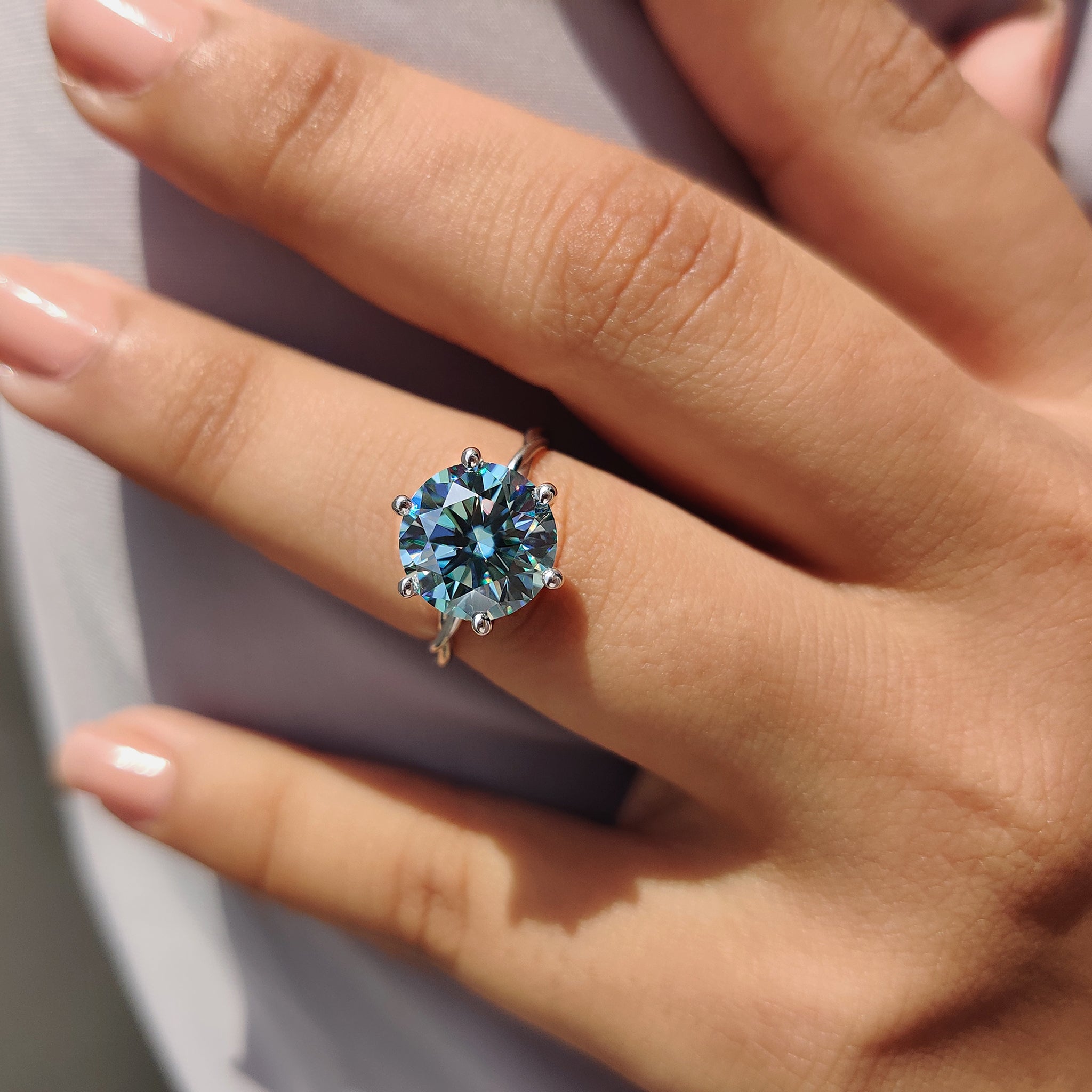 Twisted band engagement ring made with care for a distinct touch.
