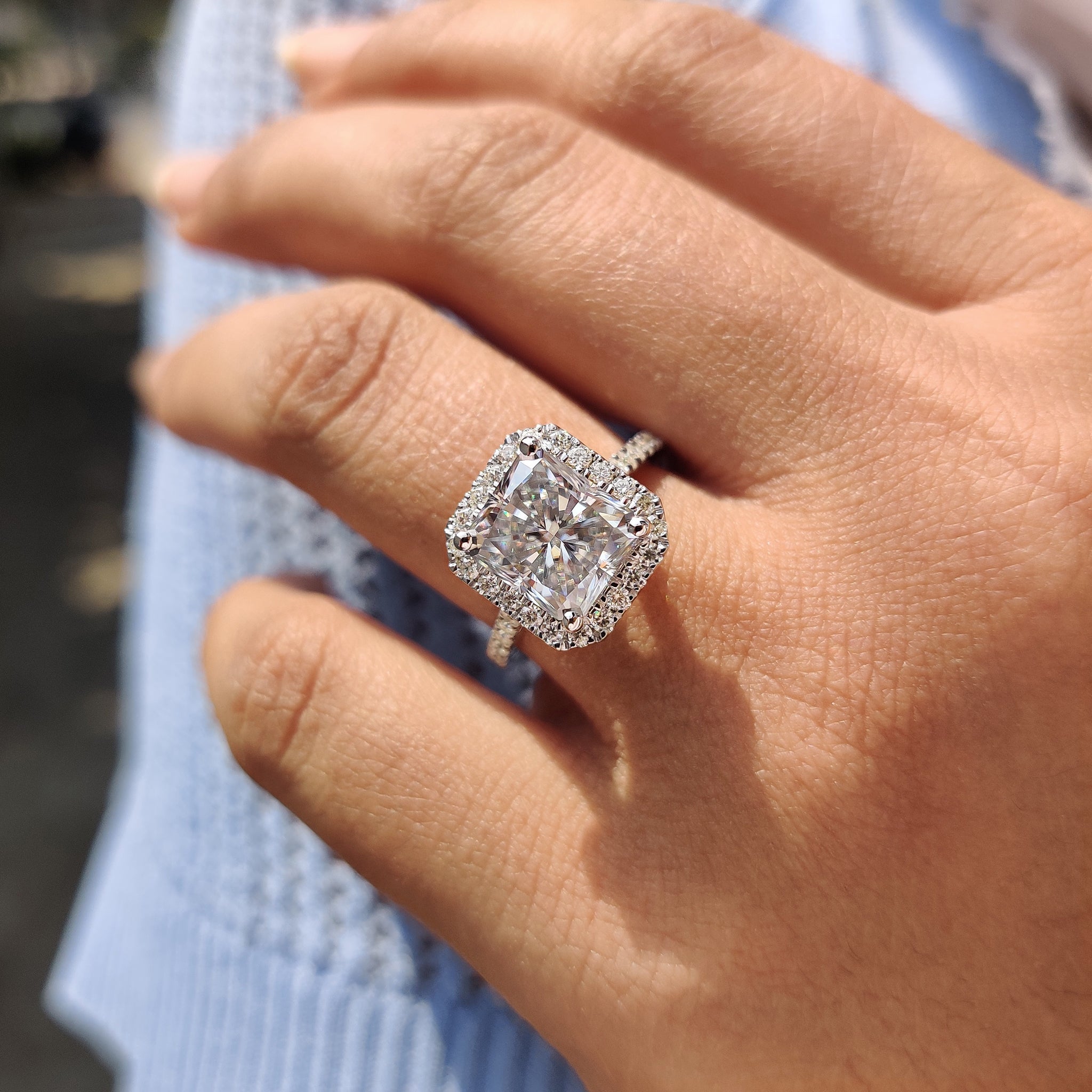 4 Prong Setting Engagement Ring for a Classic Look.