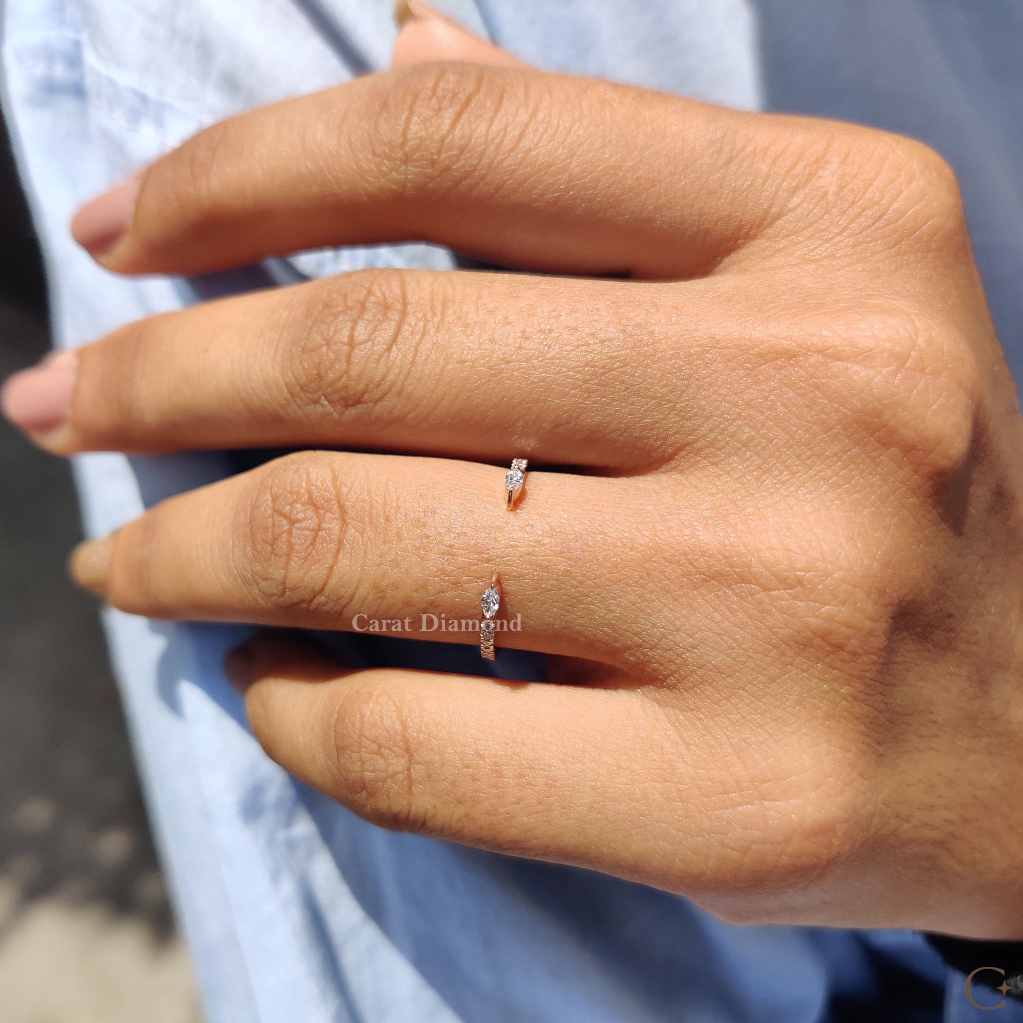 Marquise diamond band handcrafted for elegance.
