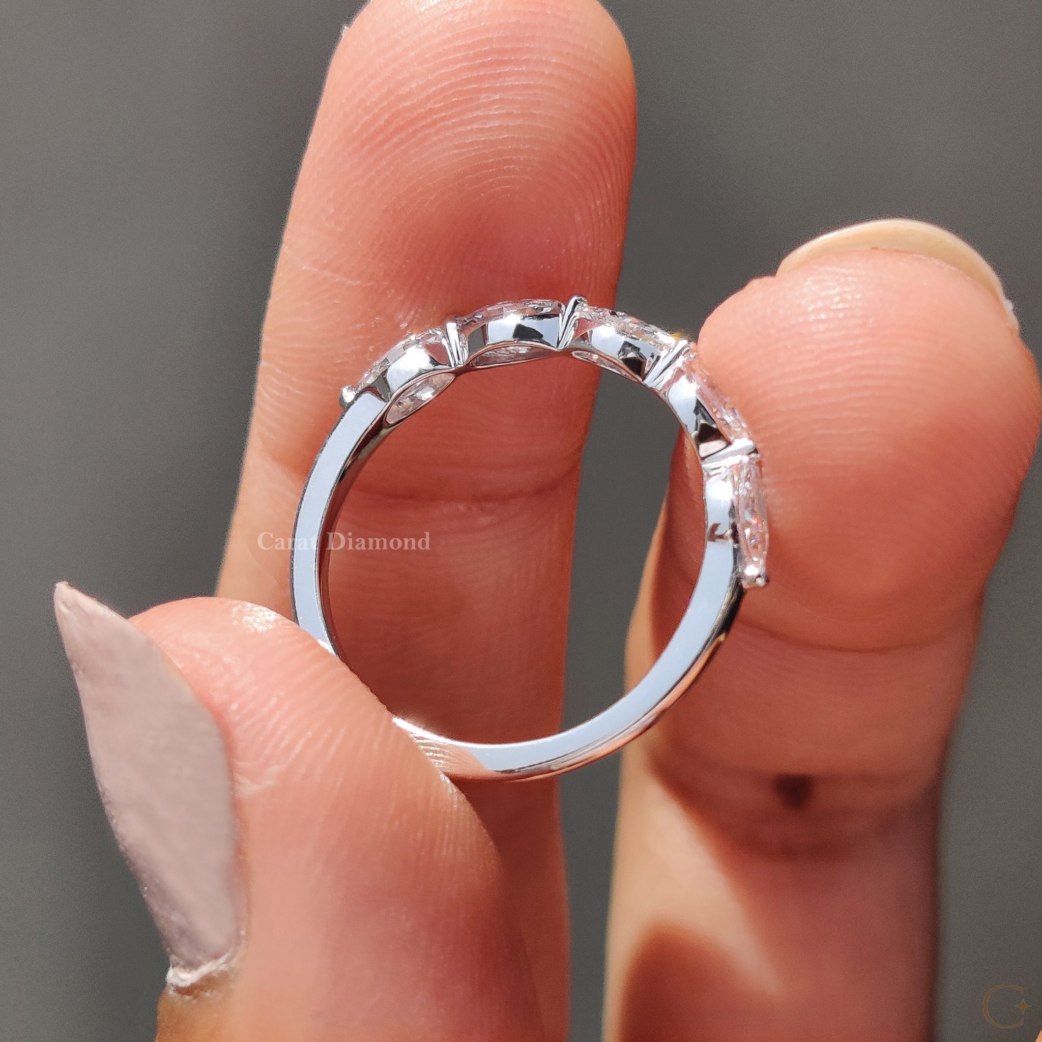 Carat diamonds wedding band designed with modern sophistication.
