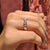 Round rose cut milgrain bezel set band offering antique-inspired detail and moissanite brilliance.