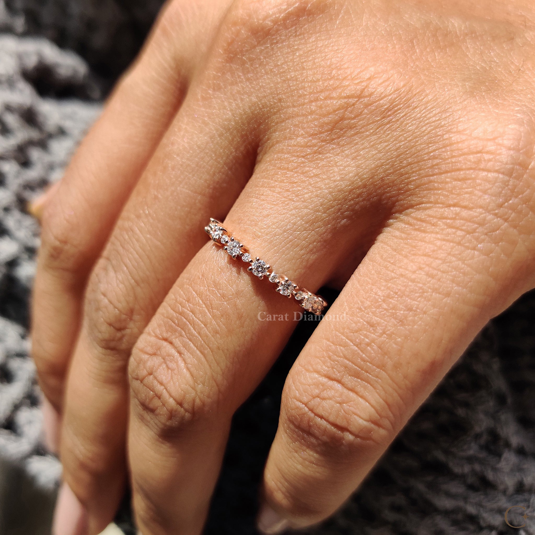 Lab-grown diamond ring for an eco-friendly choice.