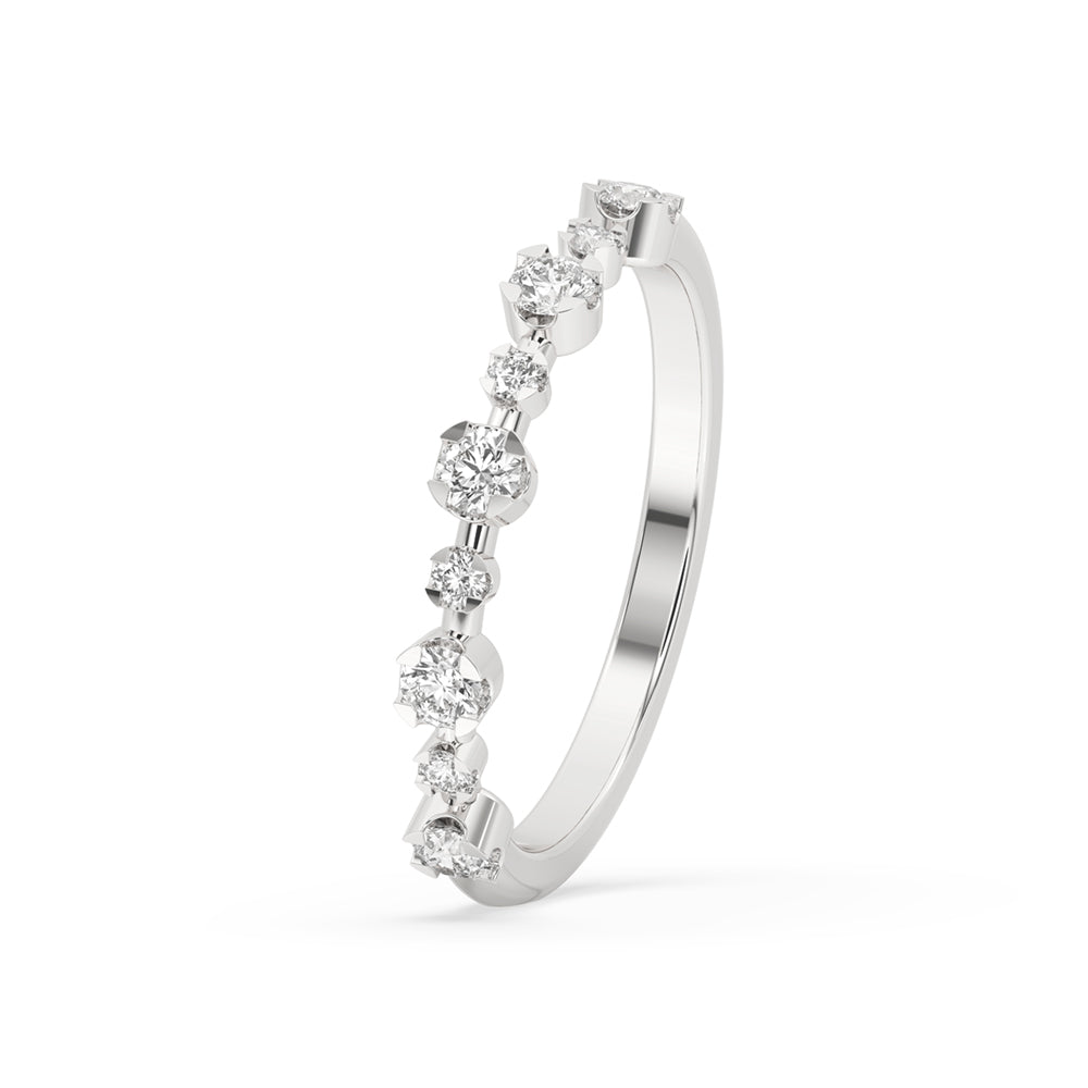 Half eternity band ring showcasing handmade jewellery with a modern and timeless appeal.
