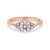 Round diamond ring with 4 prong setting and lab grown diamond.
