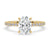 Oval cut diamond ring with claw prong setting for added elegance
