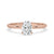 Elegant oval shaped diamond ring with a 4 prong engagement ring setting, featuring a stunning Lab Grown Diamond.
