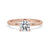 Hidden Halo Engagement Ring with round cut diamond, 4 prong setting, and Lab Grown Diamond, IGI certified, handmade jewelry.