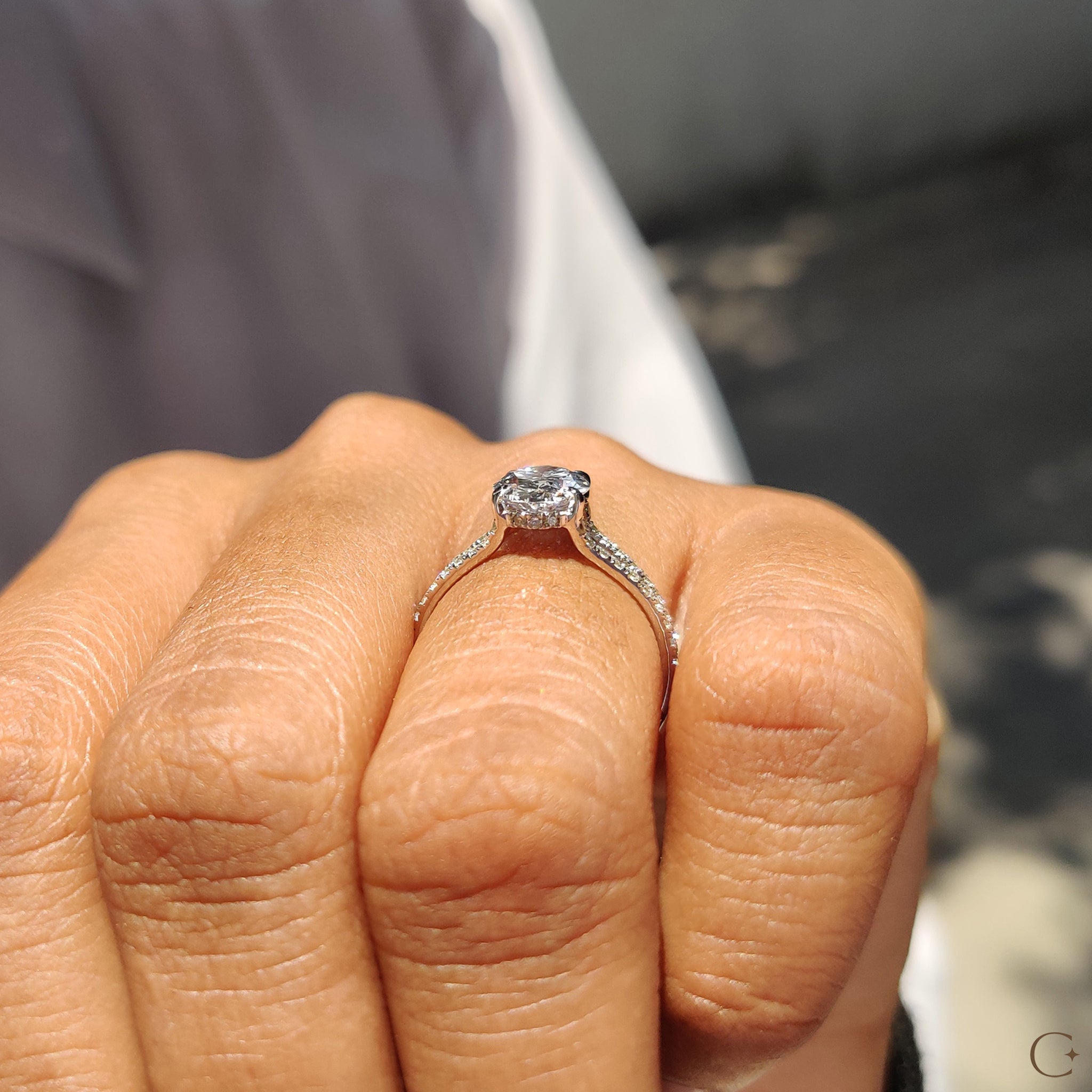 Customize engagement ring with a personal touch.

