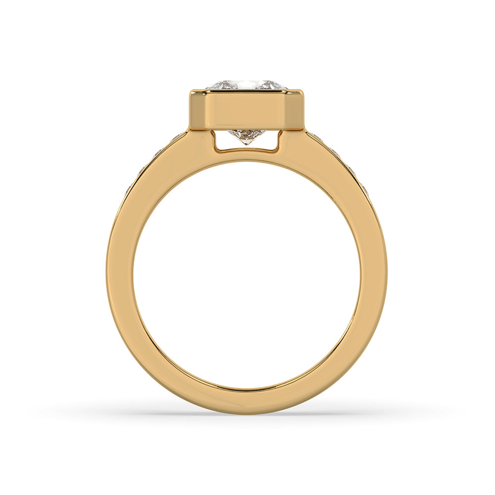 Carat diamonds engagement ring featuring lab grown diamond.