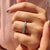 Round Diamond Half Eternity Twisted Wedding Band
