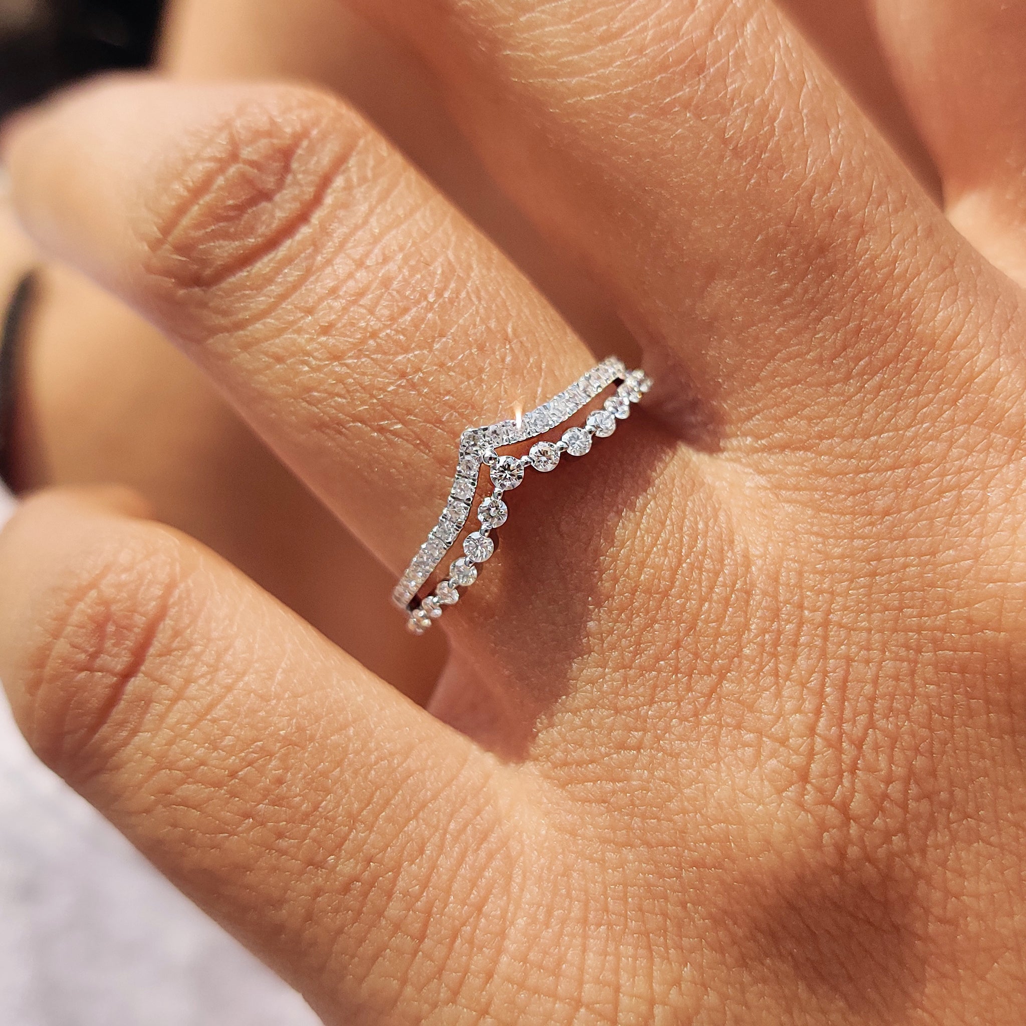Buy Wedding Band with elegant diamond details for your big day.

