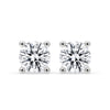 1 ct diamond earrings featuring white gold studs and round diamond earrings.
