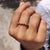 Marquise shaped outline moissanite band
