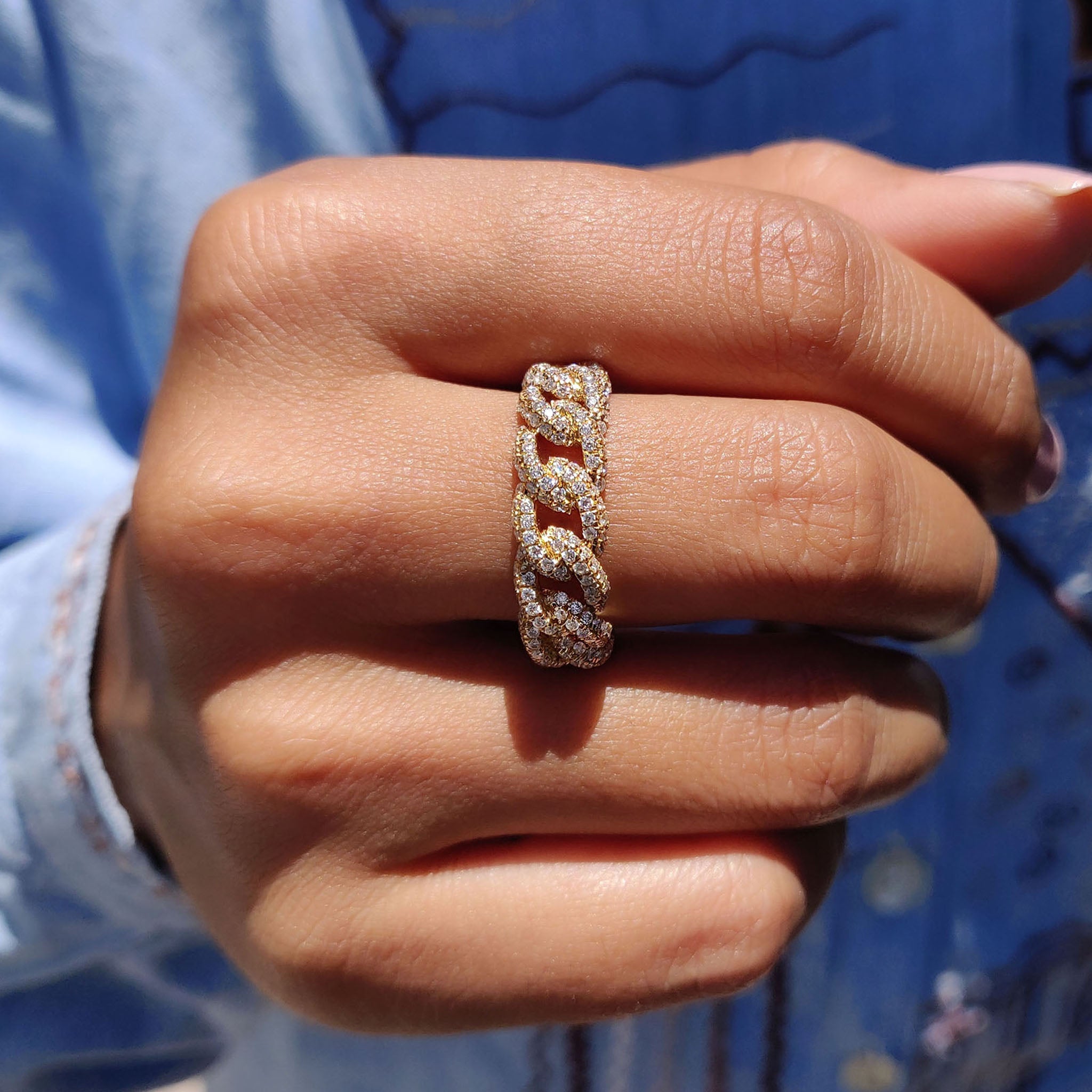 Buy moissanite band online for a durable and stunning wedding ring option.