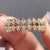 Baguette and round wedding band styled with classic shapes.