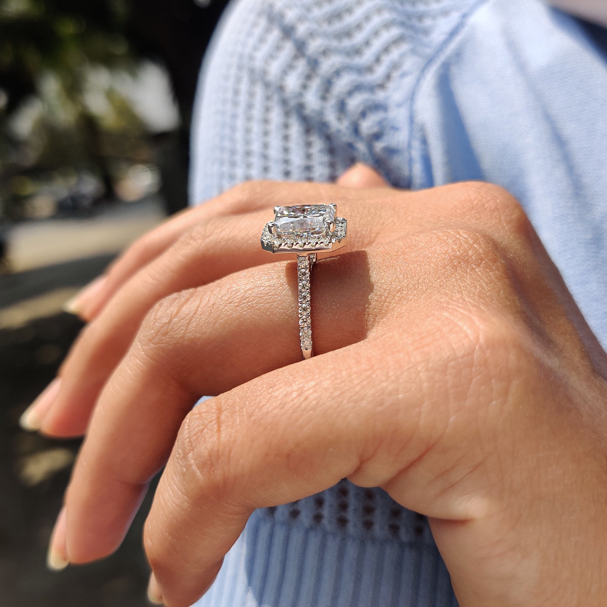 Cathedral Ring with Elegant Design and Height.