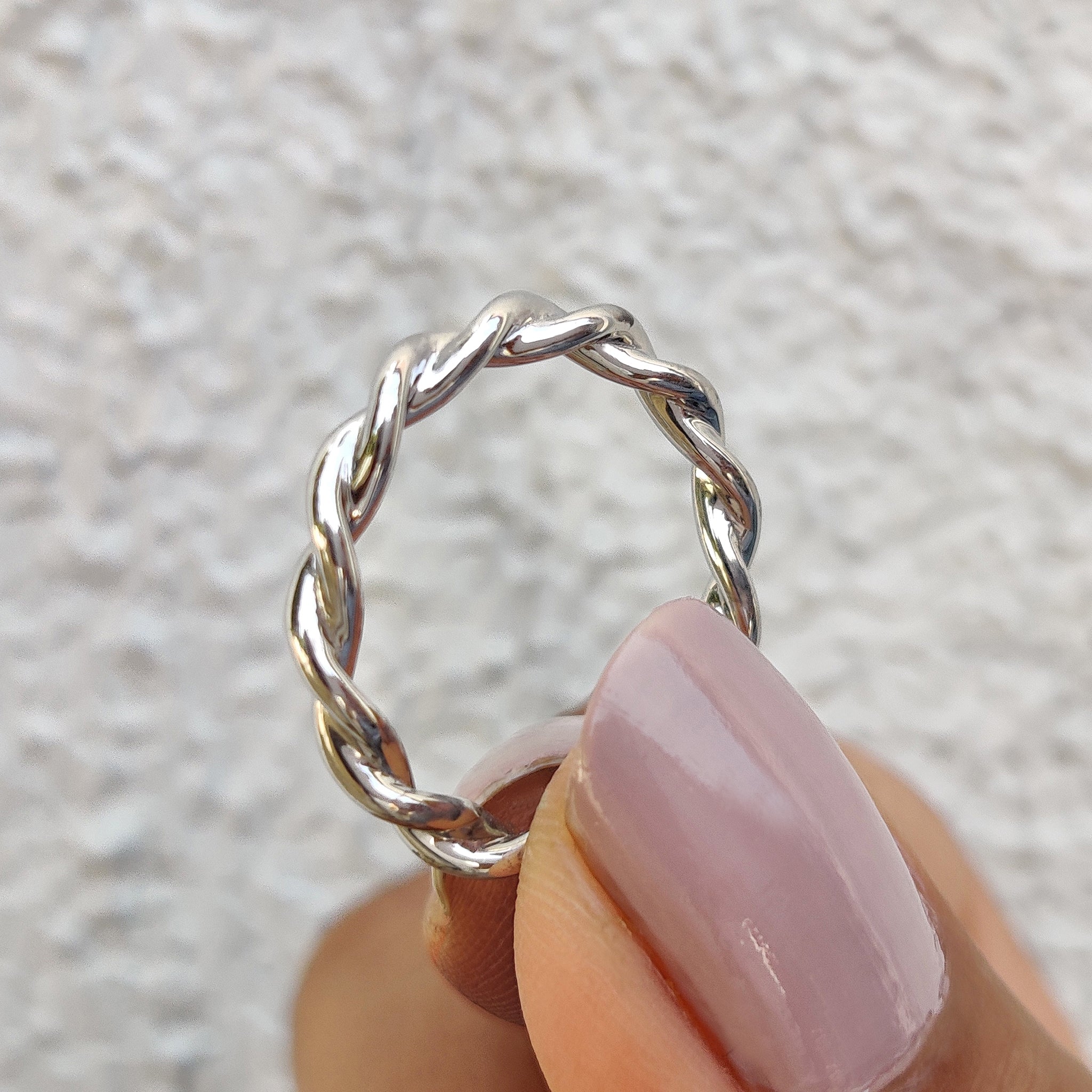 The carat diamonds band pairs beautifully with the white gold wedding band.

