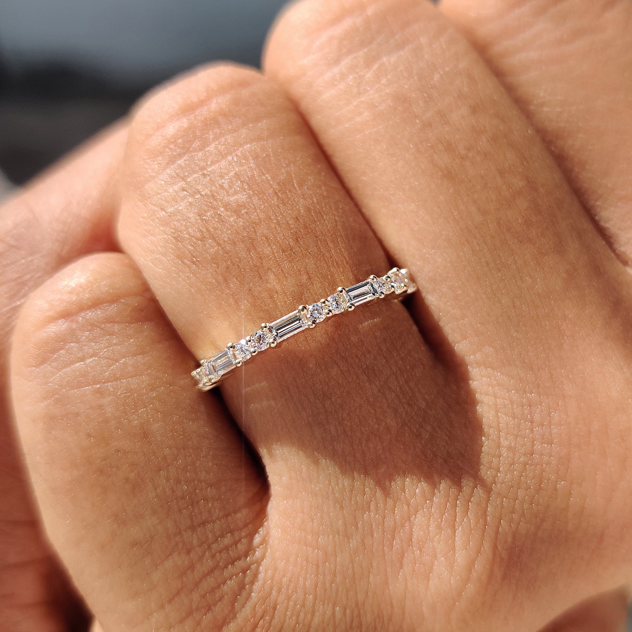 Baguette Diamond Band - IGI Certified