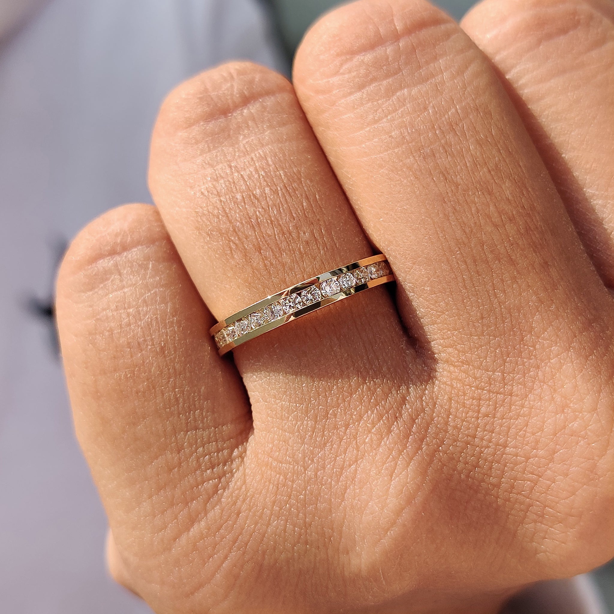 Channel Set Diamond Band