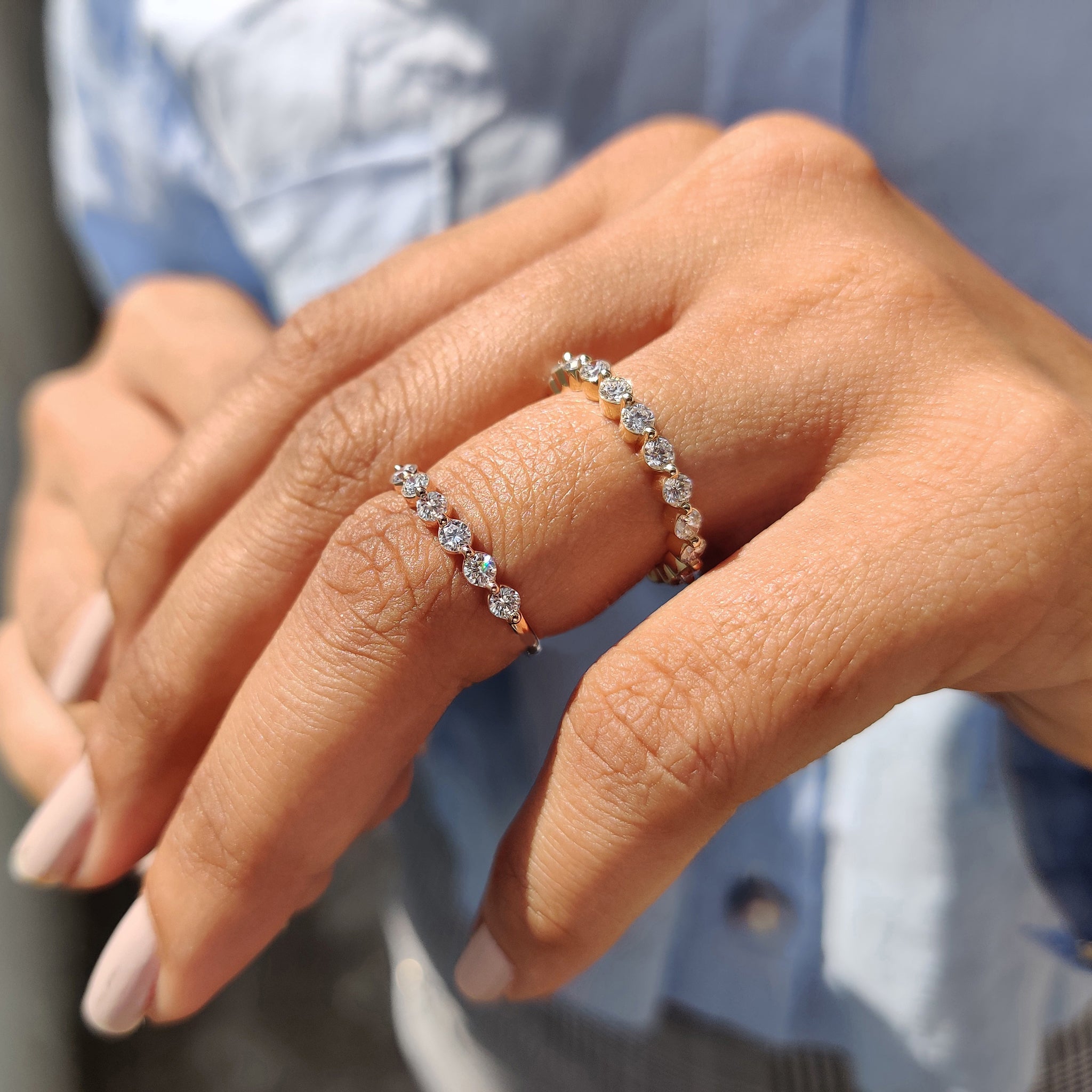 Round Cut Lab Diamond Eternity Band