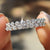 Eternity band for women with round moissanite wedding band.