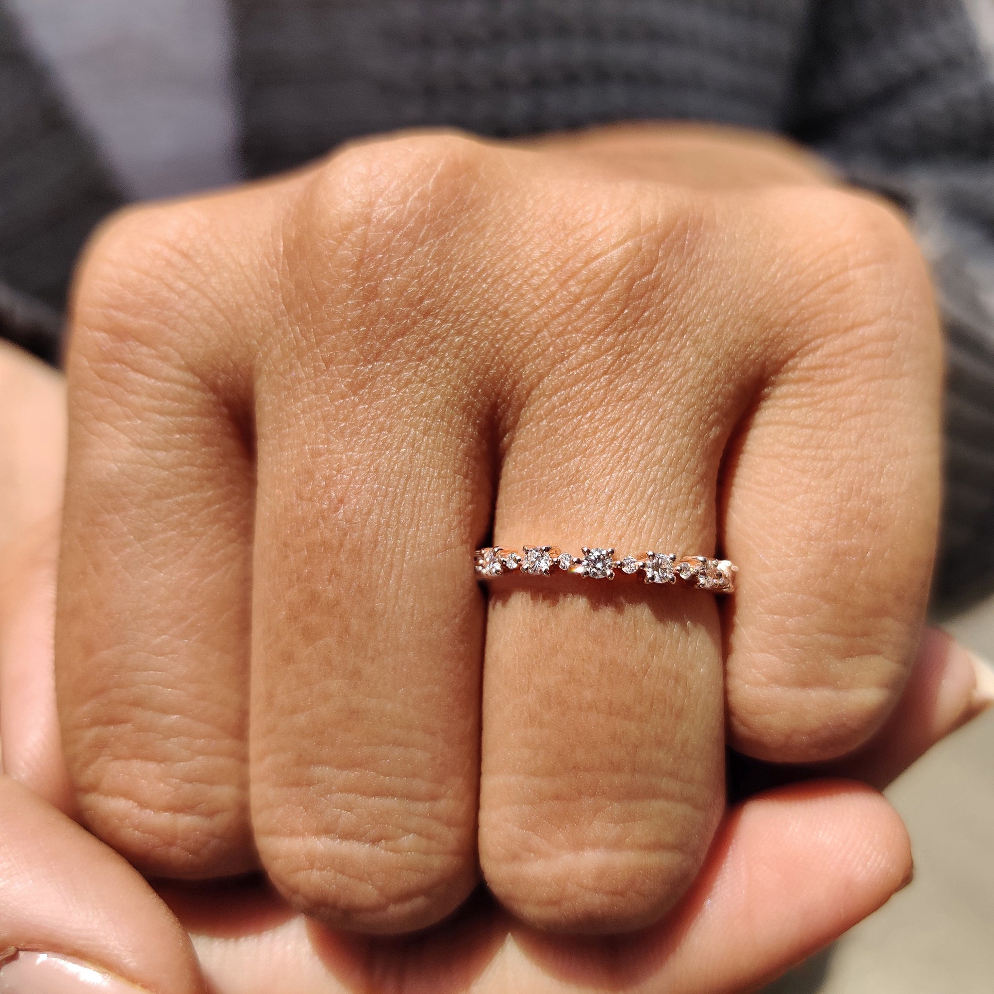 Lab Grown Diamond Rose Gold Eternity Band