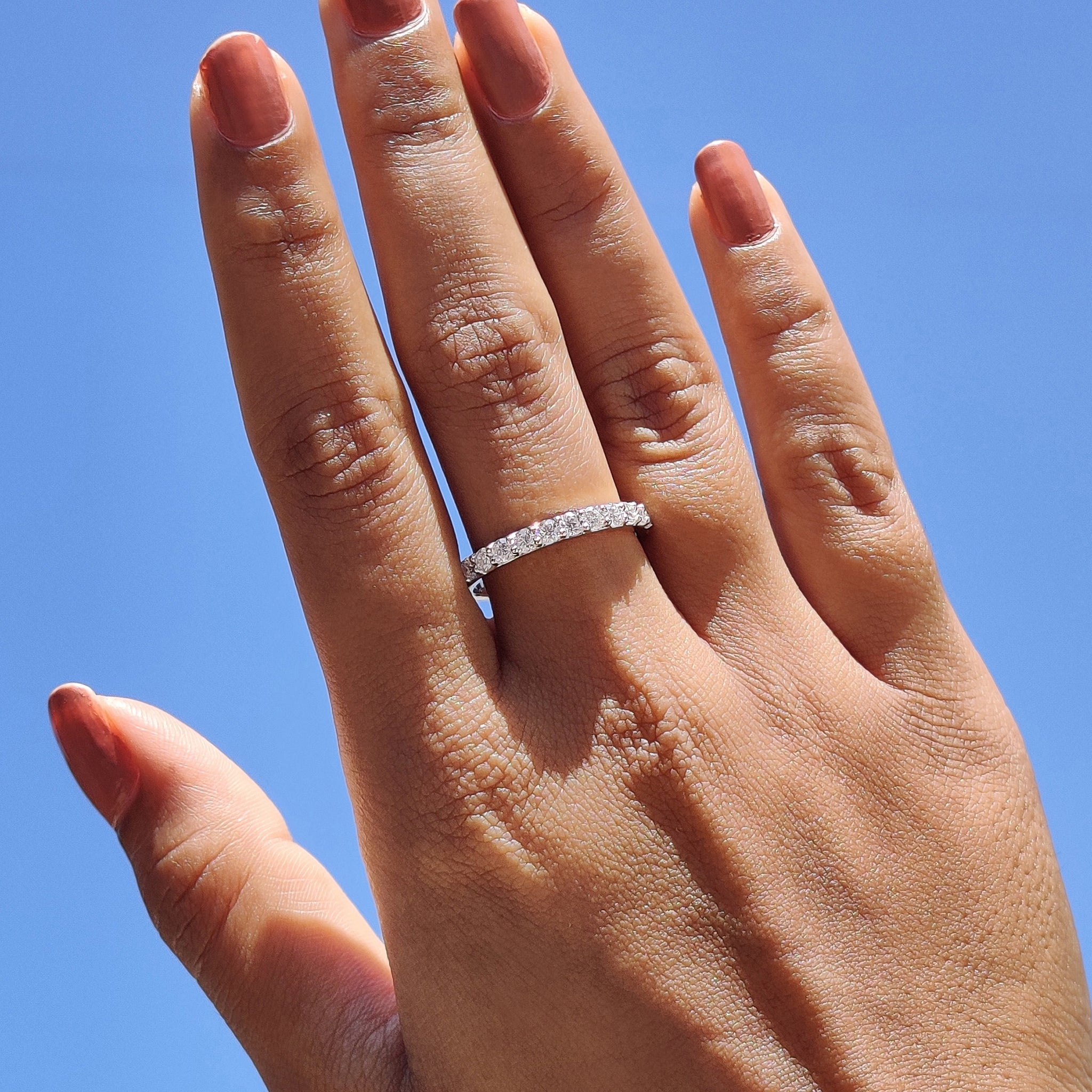 Carat diamonds band with handmade jewelry.