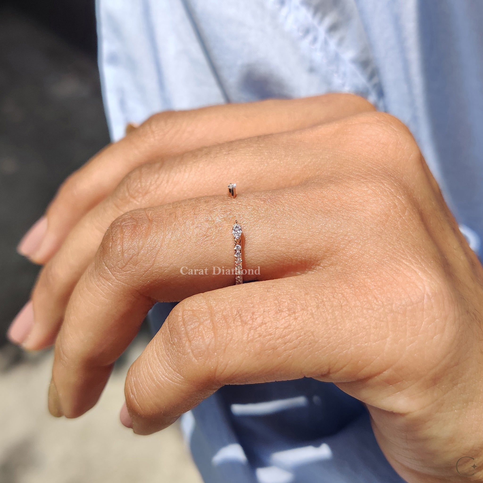 Lab grown diamond wedding band with timeless beauty.
