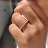 Half Eternity Band - Zig Zag Style