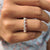 Yellow gold wedding band finished in bright polish.
