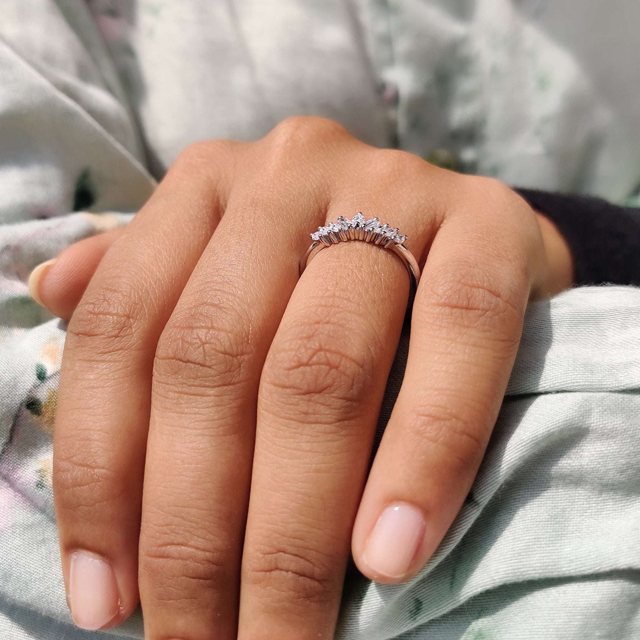 Timeless white gold band with a smooth finish perfect for everyday elegance.