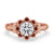 Flower engagement ring in prong setting with Lab Grown Diamond, handmade jewelry, IGI certified
