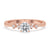5 stone diamond ring with a bezel set engagement ring featuring lab grown diamonds.
