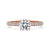 Hidden halo engagement ring featuring a stunning round diamond engagement ring in a secure 4 prong engagement ring setting.
