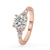 Lab Grown Diamond in a 4 prong round engagement ring, elegantly handmade.