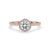 Lab grown diamond engagement ring with halo ring setting, featuring a stunning diamond halo and IGI certified quality.